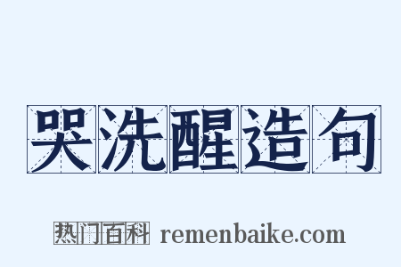 哭洗醒造句是什么意思的图片